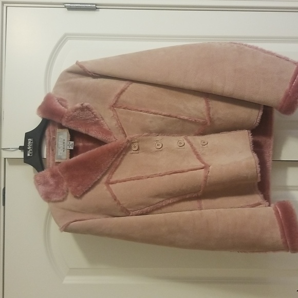 Wilsons Leather Jackets & Blazers - 💕Pink  Vintage Suede Jacket lined with Fur